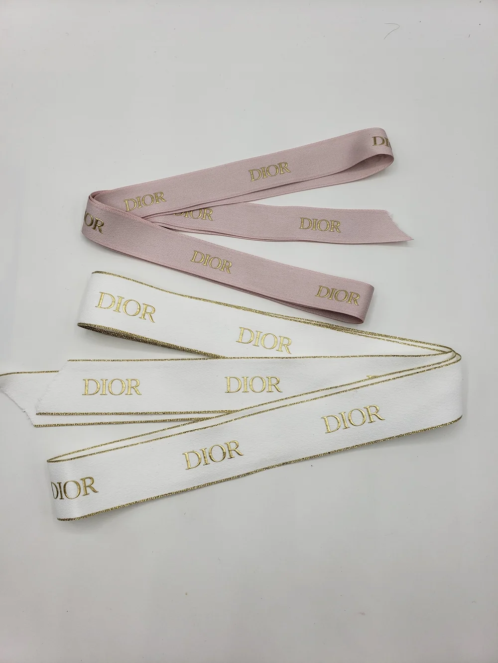 Dior Pink White Logo Ribbons